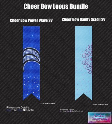 Cheer Bow Loops Bundle 3in