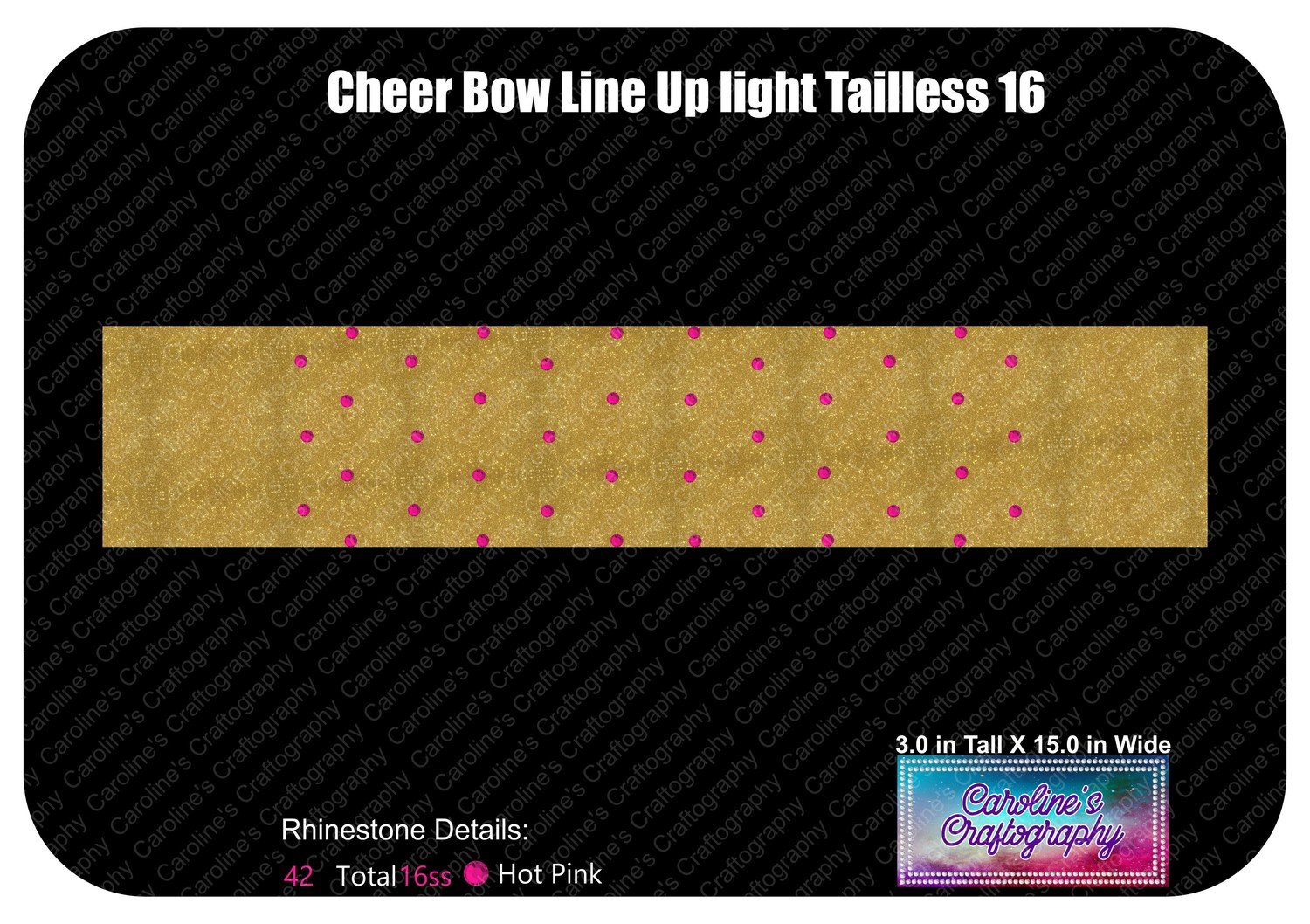 Tailless Cheer Bow Line Up Light 16