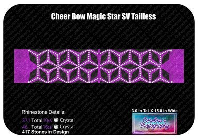 Tailless Cheer Bow Magic Star Stone Vinyl