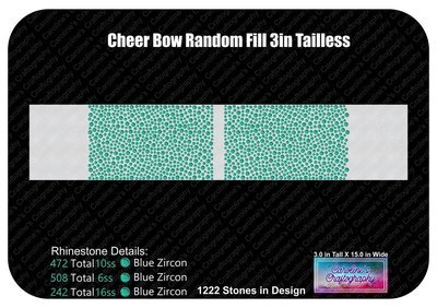 Tailless Cheer Bow Random Multi Fill 3in Rhinestone