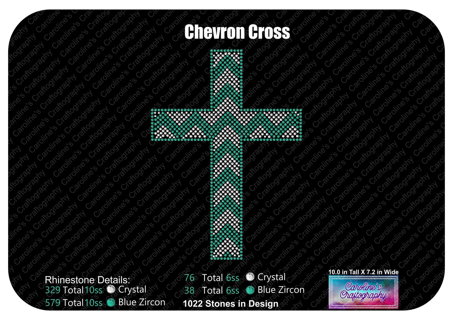 Chevron Cross Rhinestone