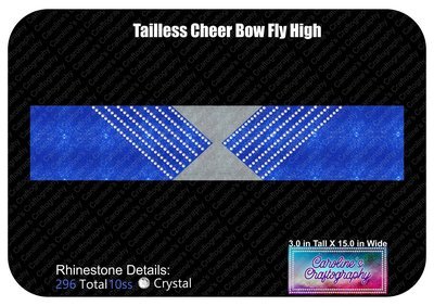 Tailless Cheer Bow Fly High 3in Rhinestone Vinyl