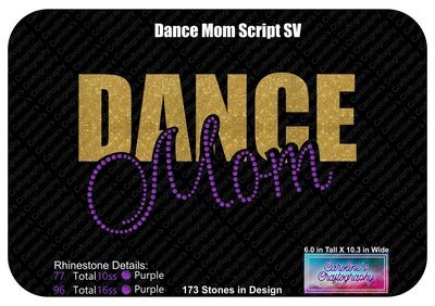 Dance Mom Script Stone Vinyl (SV)