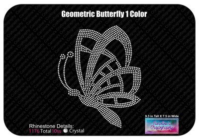 Geometric Butterfly Rhinestone 1 Color