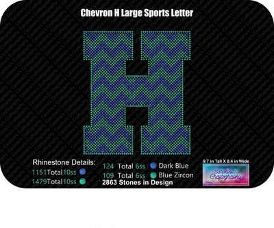 H Chevron Large Sports Letter