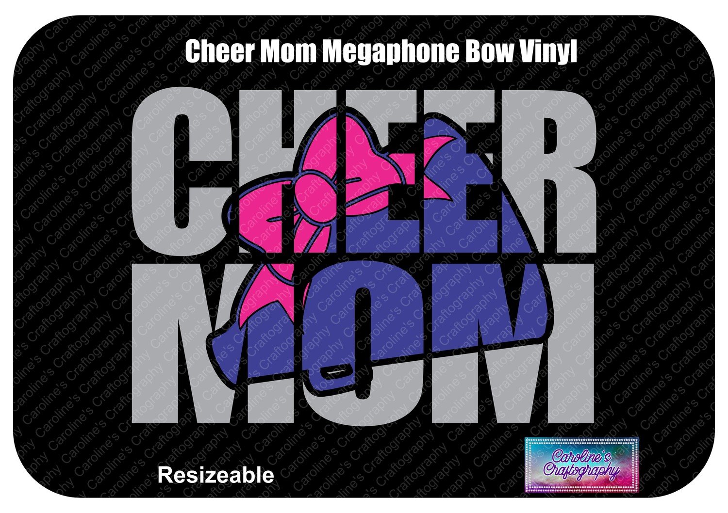 Cheer Mom Megaphone Bow
