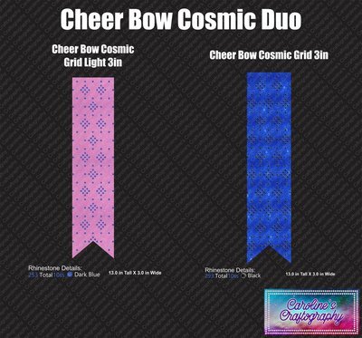 Cheer Bow Cosmic Grid Duo