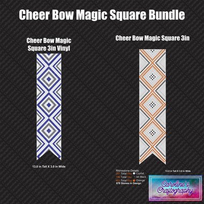 Cheer Bow Magic Square Bundle Duo