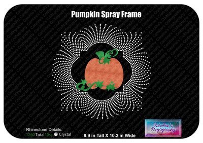 Pumpkin Spray Frame Stone