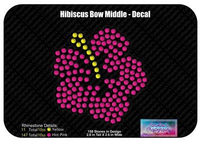 Hibiscus Decal and Cheer Bow 3D Add-on