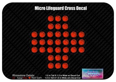 Micro Lifeguard Cross Decal