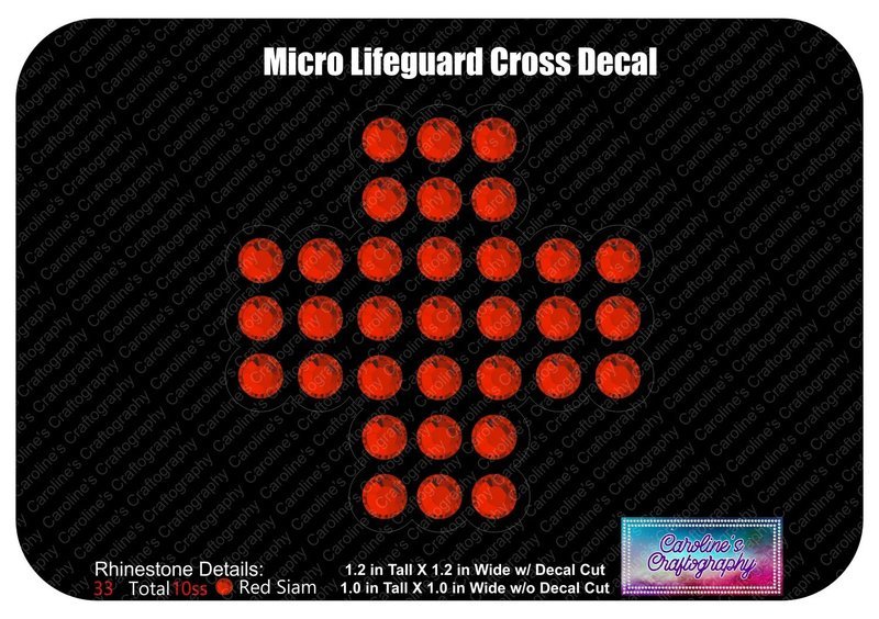 Micro Lifeguard Cross Decal