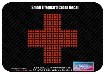 Small Lifeguard Cross Decal