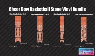 Cheer Bow Basketball Rhinestone Vinyl Bundle
