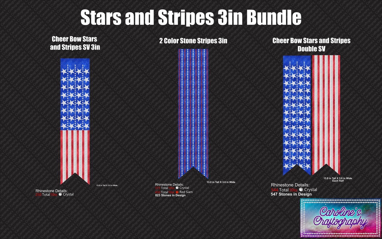 Cheer Bow Stars and Stripes Bundle