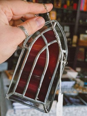 The Glass Altar - Stained Glass Red Arch