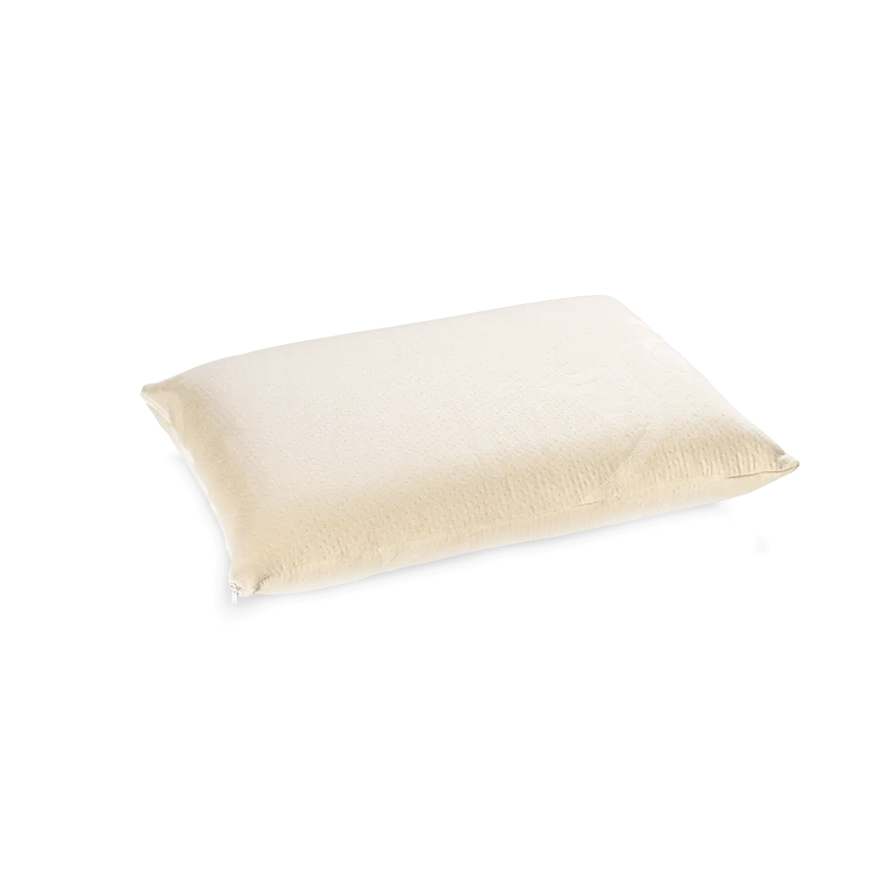 Organic latex pillow crafted from 100% natural materials, providing superior comfort and support. Hypoallergenic and breathable, this pillow promotes a cooler, healthier sleep environment while offering optimal head and neck alignment. Made with eco-friendly organic latex, it adapts to the contours of the body, relieving pressure points and ensuring restful sleep. Ideal for those seeking a sustainable and comfortable pillow that enhances sleep quality with natural materials.
