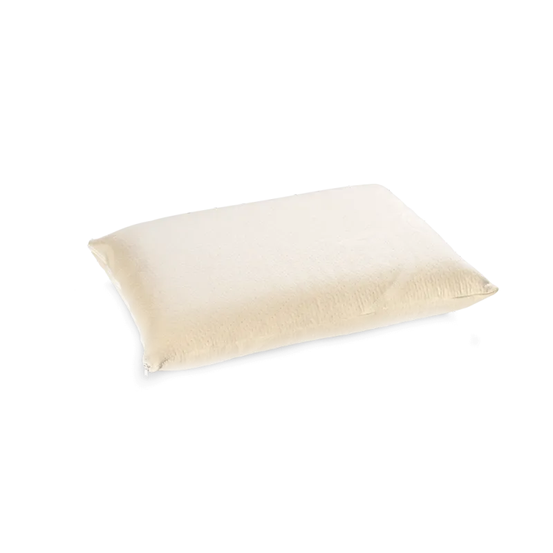 Organic latex pillow crafted from 100% natural materials, providing superior comfort and support. Hypoallergenic and breathable, this pillow promotes a cooler, healthier sleep environment while offering optimal head and neck alignment. Made with eco-friendly organic latex, it adapts to the contours of the body, relieving pressure points and ensuring restful sleep. Ideal for those seeking a sustainable and comfortable pillow that enhances sleep quality with natural materials.