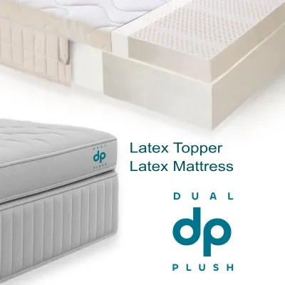 Best natural latex mattress and toppers combined in one conception Dunlop Different firmnesses in one Premium Mattress