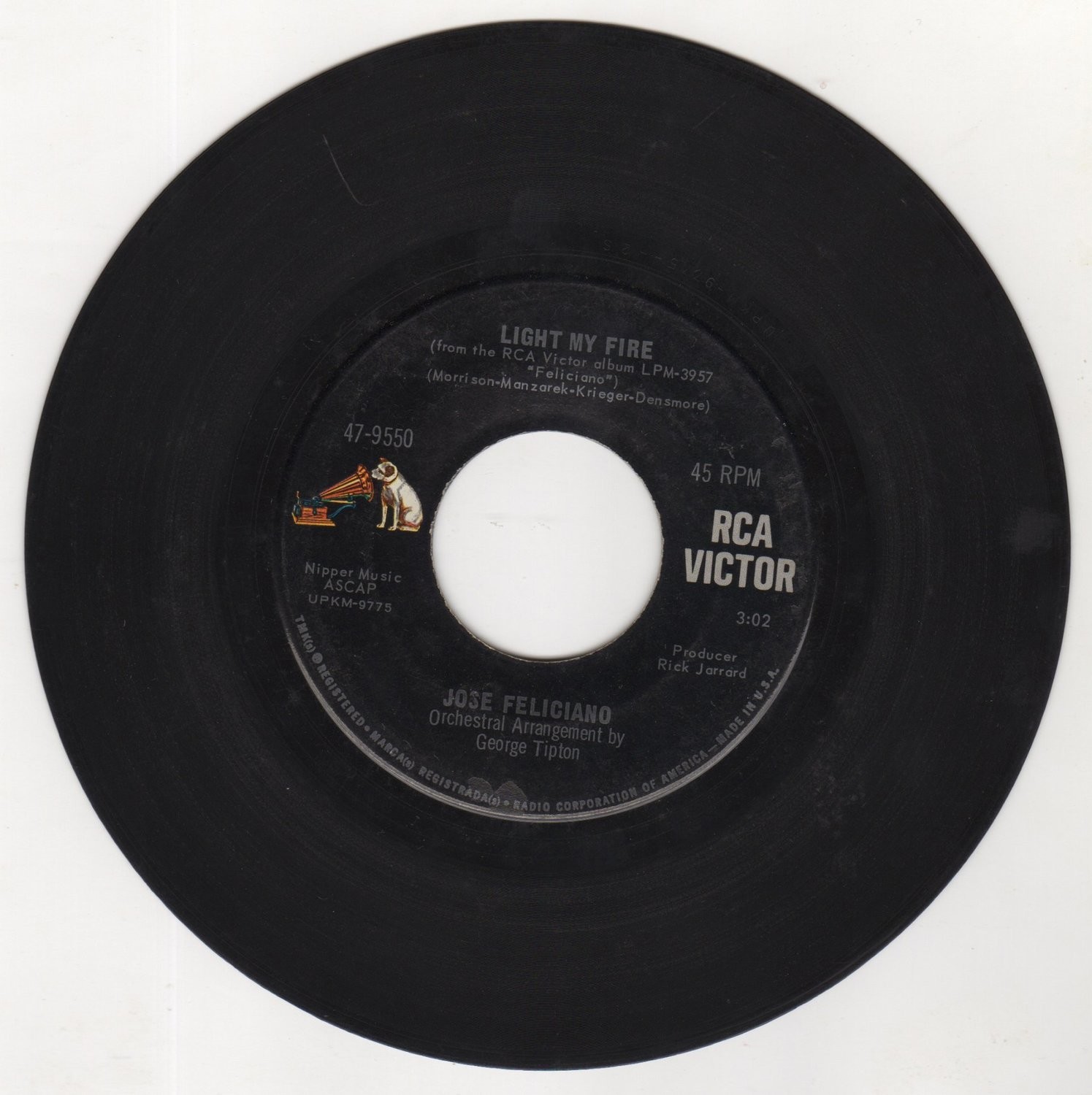 Item.P.29.Light My Fire - 45rpm record