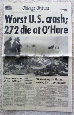 Item.L.12.272 Die at O'Hare newspaper (May 26. 1979)
