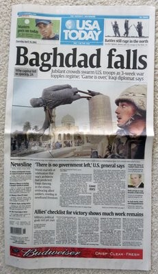 Item.L.16.Baghdad Falls (2 newspapers) (Jan. 14, 1993)