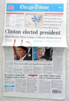 Item.L.19.Clinton Presidential Election newspaper (Nov. 4, 1992)