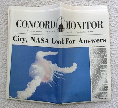 Item.L.22. Explosion of Space Shuttle Challenger newspaper (Jan. 29, 1986)