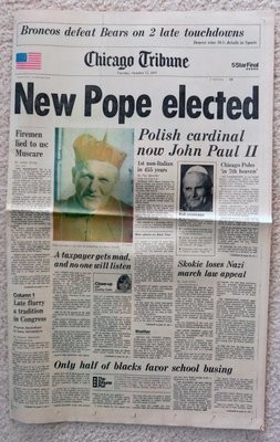 Item.L.23.New Pope (John Paul II) Elected newspaper (Oct. 17, 1978)