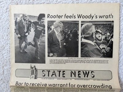 Item.S.15.State News newspaper - 1974 Michigan St-Ohio St game (Nov. 11, 1974)