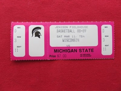 Item.S.10.Ticket to final Big Ten game at MSU's Jenison Field House