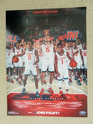 Rare University of Illinois FIGHTING ILLINI Official NCAA Team Logo 22x34  POSTER