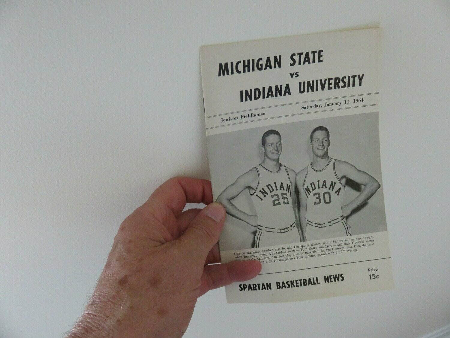 Item.S.94.1964 Michigan State v. Indiana basketball program