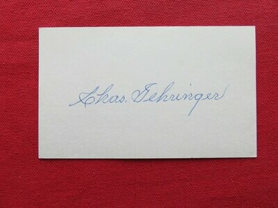 Item.A.44.Charlie Gehringer autograph on 3x5
