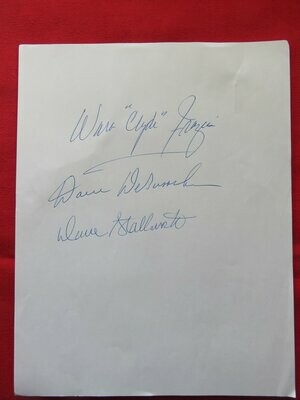 Item.A.51.Walt "Clyde" Frazier, Dave DeBusschere & Dave Stallworth autographs