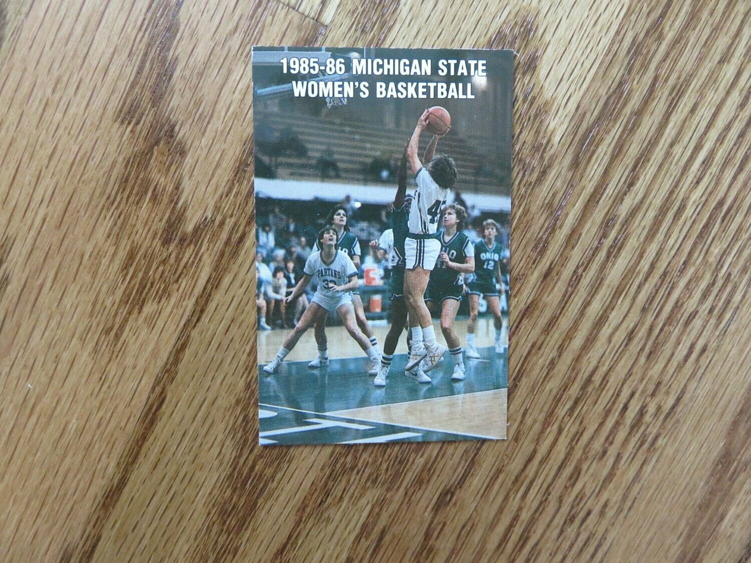 Item G 44 1985 86 Michigan State Women S Basketball Schedule Card Item G 44 1985 86 Michigan State Women S Basketball Schedule Card