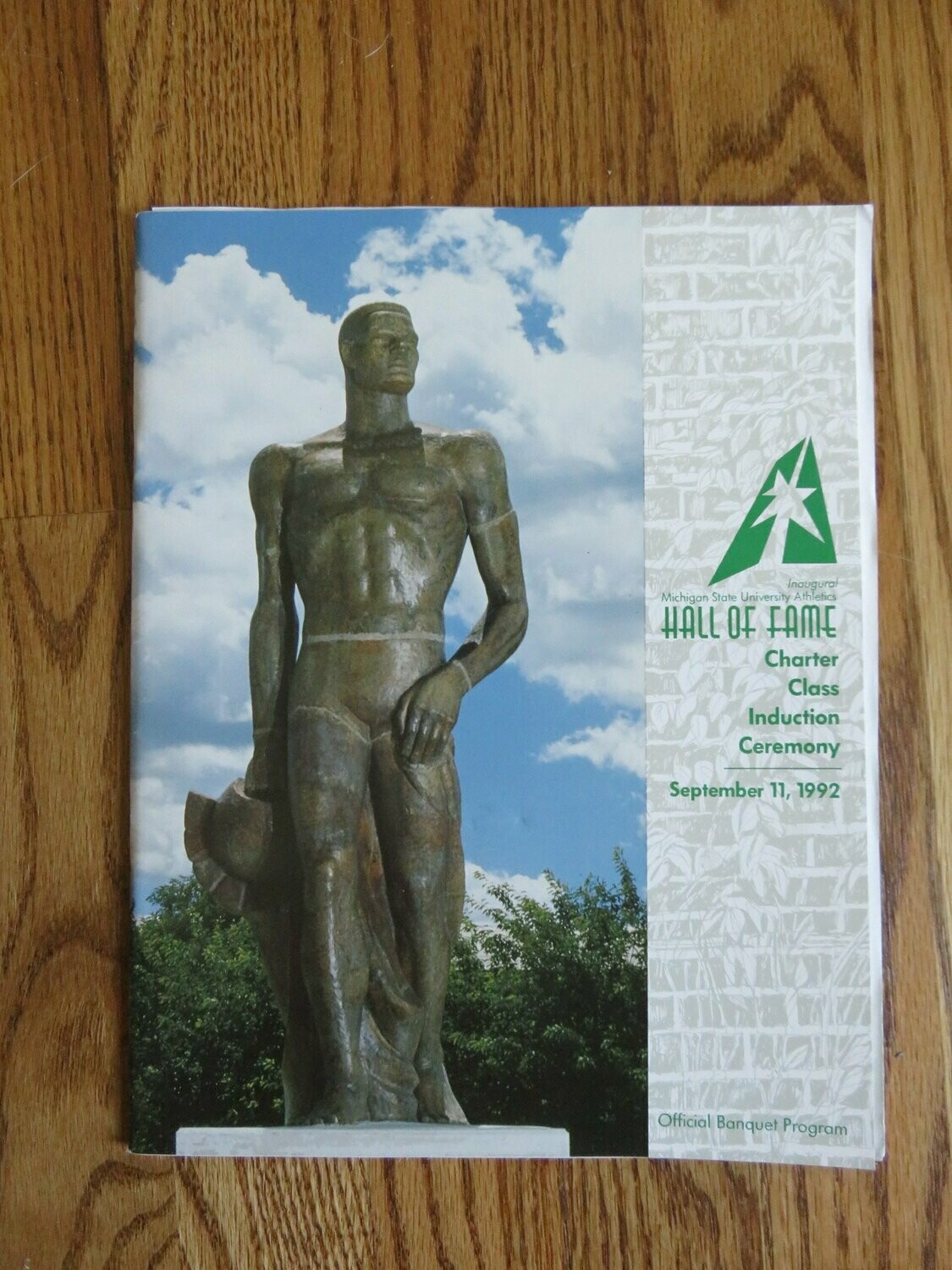 Item.S.07.1992 Michigan State Athletics Hall of Fame program (charter class)