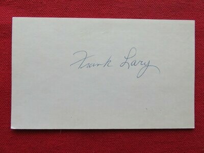 Item.A.56.Frank Lary autograph on 3x5