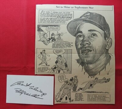 Item.A.57.Billy Williams autograph on 3x5