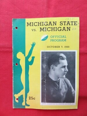 Item.S.32.1933 Michigan-Michigan State football program