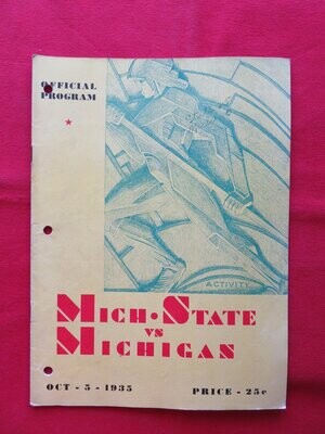 Item.S.37.1935 Michigan-Michigan State football program