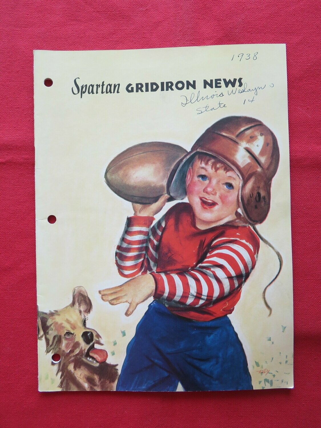 Item.S.52.1938 Michigan State v. Illinois Wesleyan football program