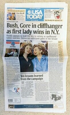 Item.L.36.Bush-Gore Presidential Election newspaper (Nov. 8, 2000)