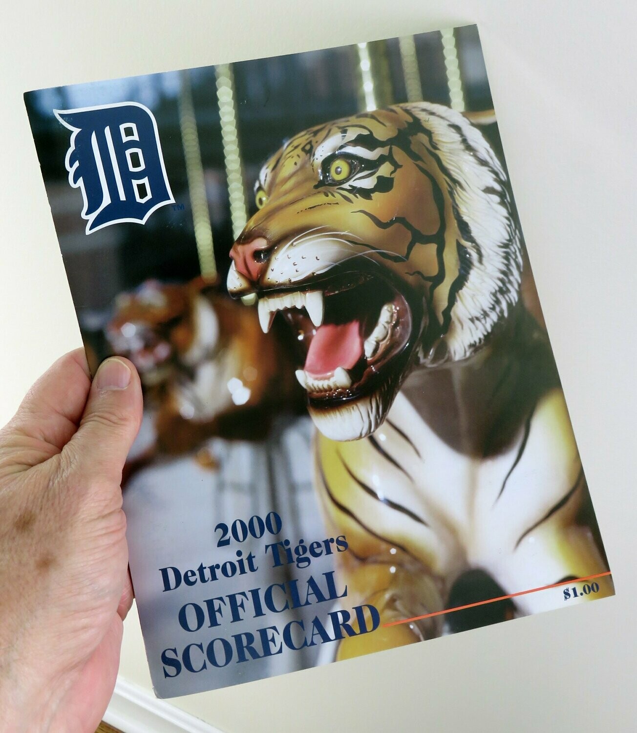 Item.T.51.2000 Detroit Tigers First Scorebook at Comerica Park