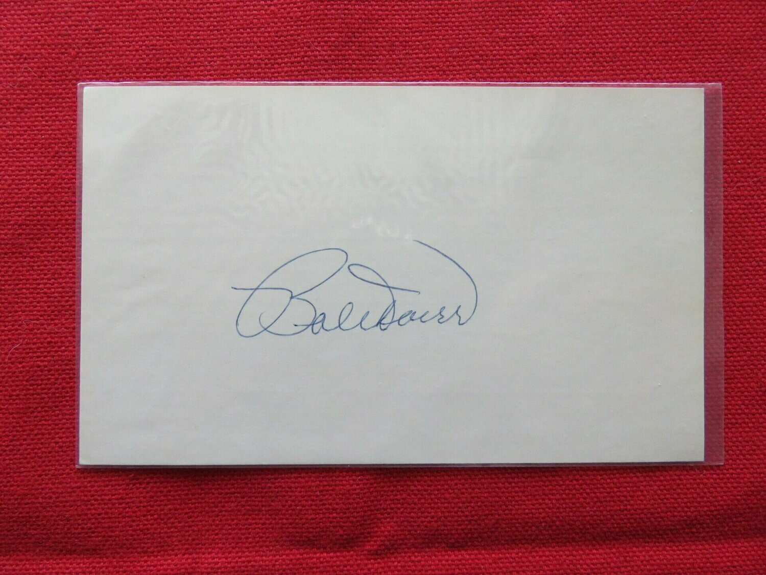 Item.A.66.Bobby Doerr autograph on 3x5 AND H.O.F. Plaque Card