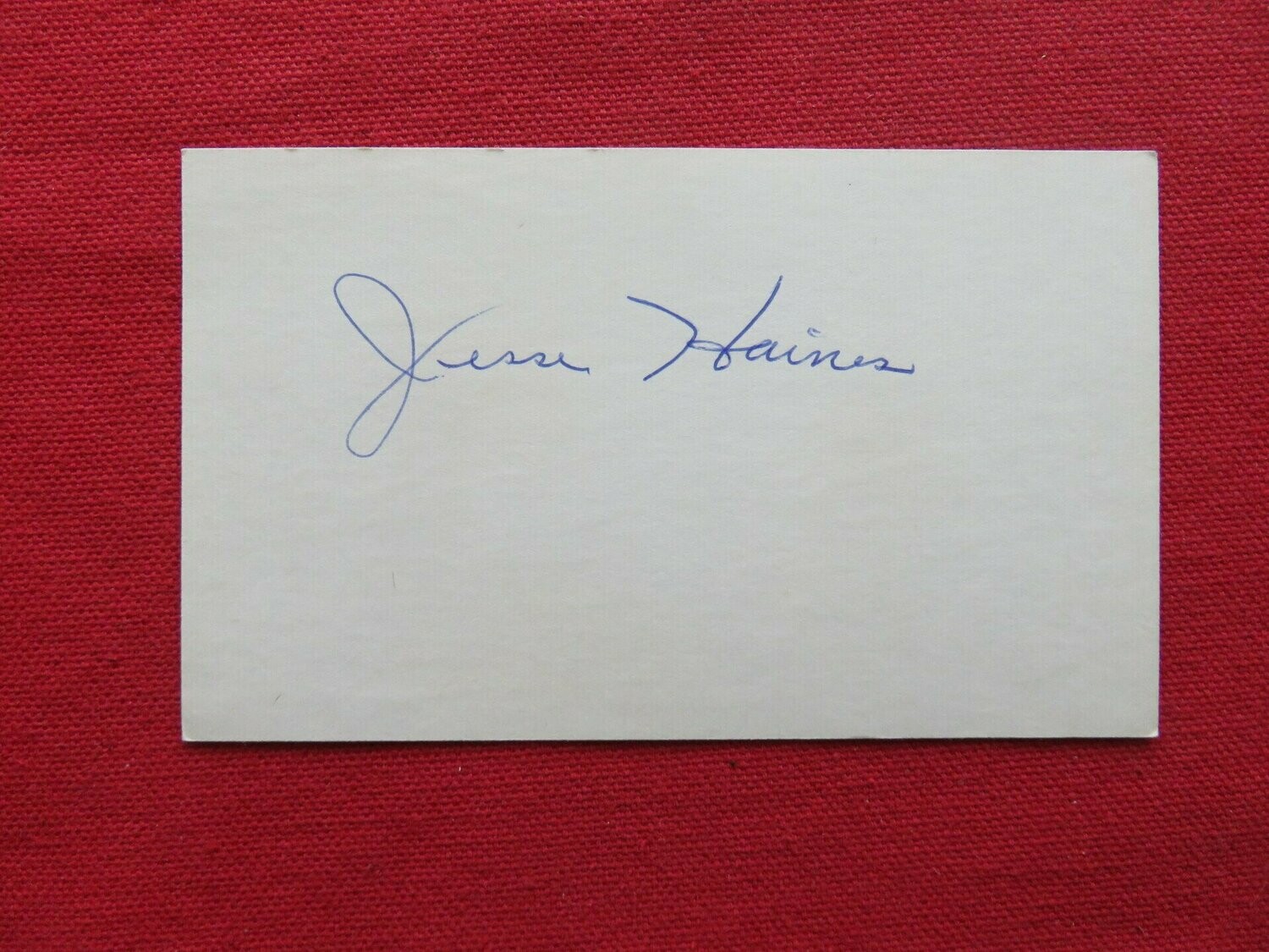 Item.A.92.Jesse Haines autograph on 3x5