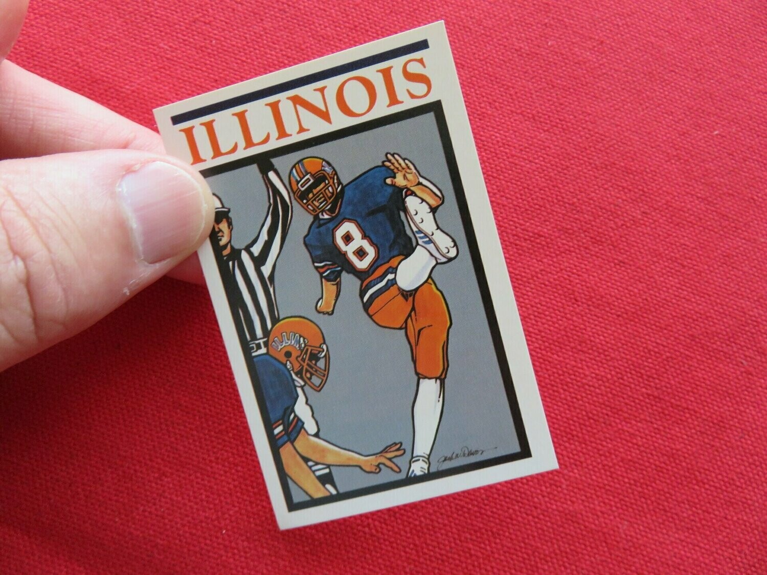 Item.D.127.1985 Illini Football Schedule Card (original)