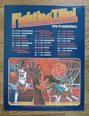 Rare University of Illinois FIGHTING ILLINI Official NCAA Team Logo 22x34  POSTER