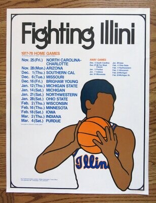 Item.B.41.1977-78 Illini Men's Basketball poster (original)