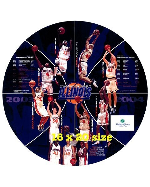 Item.B.84.​2003-04 Illinois Basketball Poster REPRINT (16" x 20")